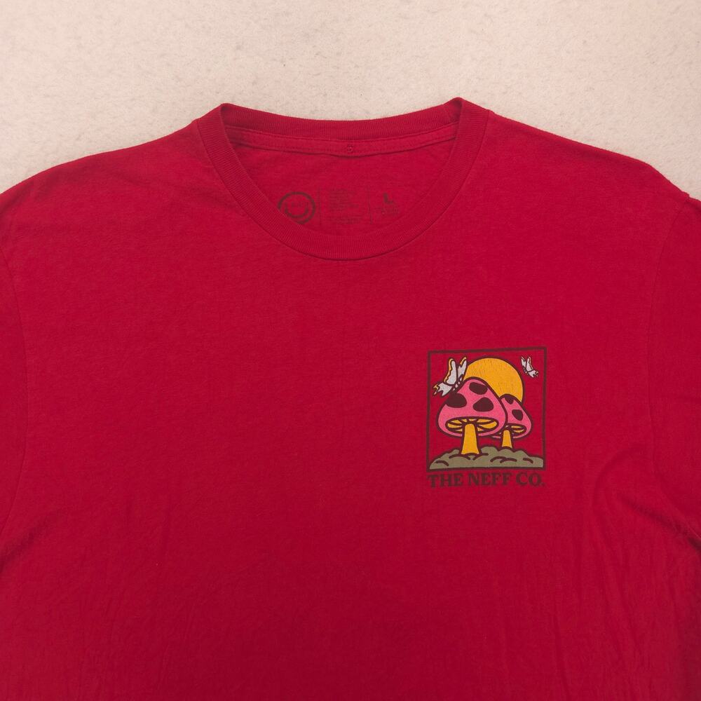Neff Savages Graphic Casual Short Sleeve T Shirt Mens Size Large L Red - Picture 1 of 9